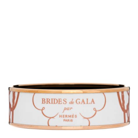 HERMES Enamel Printed Wide Brides De Gala Tattoo Bracelet 